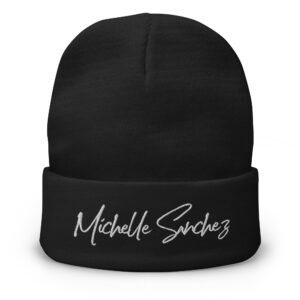 MS Signature Embroidered Beanie Black