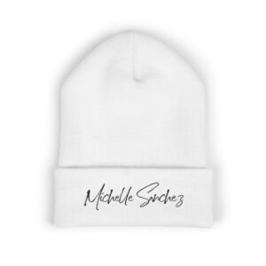 MS White Cuffed Beanie - White